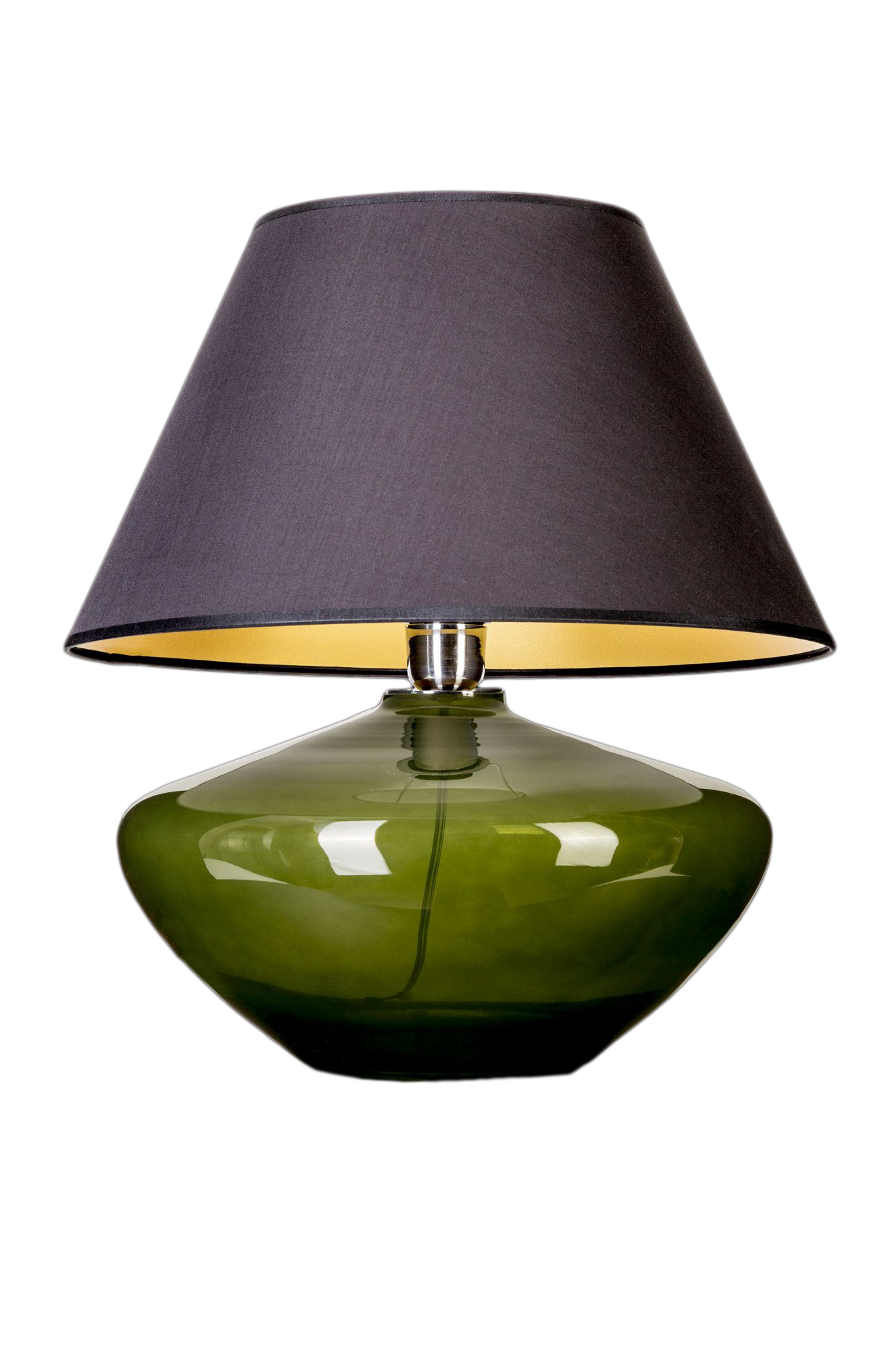 black and green table lamp