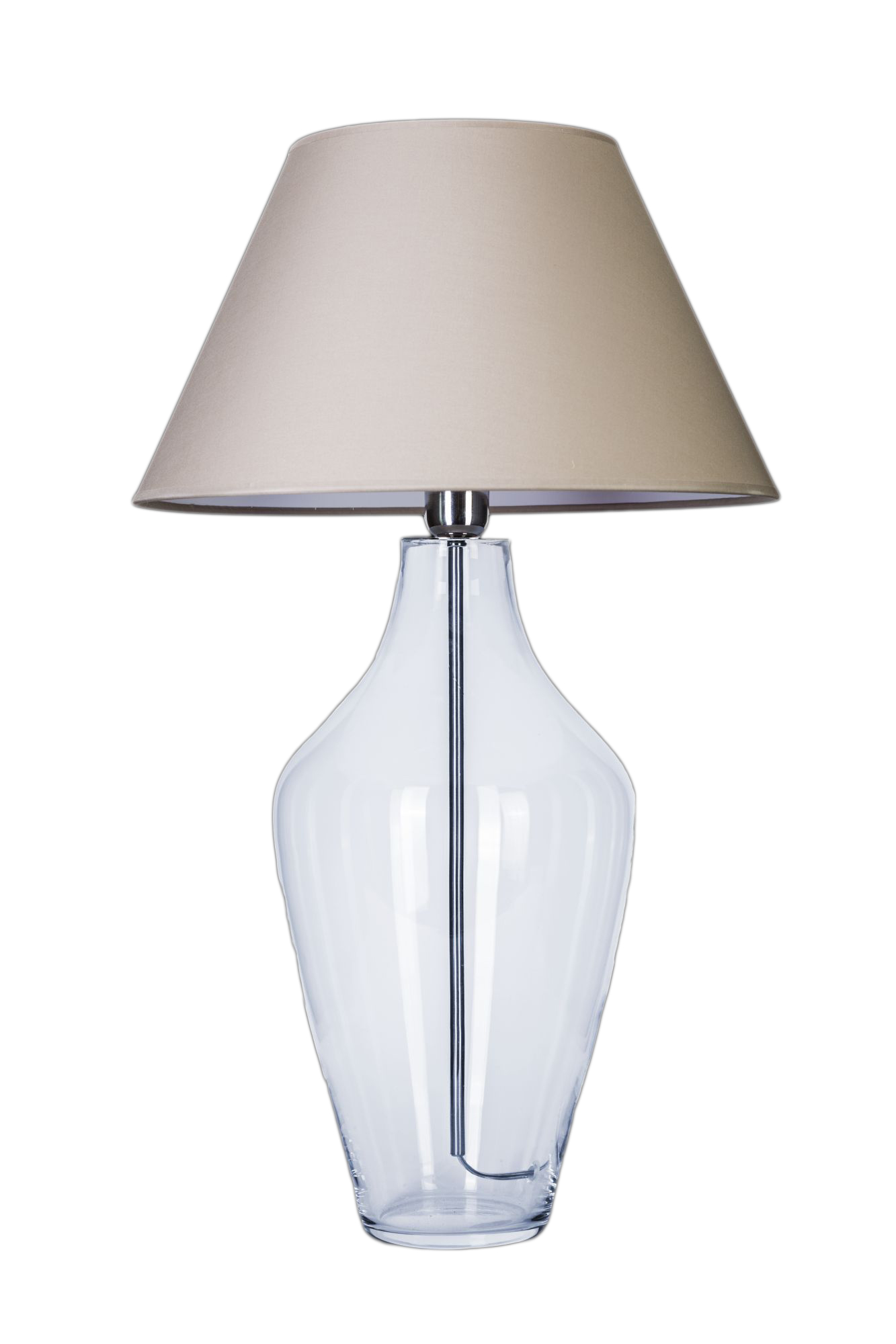 small clear glass table lamp