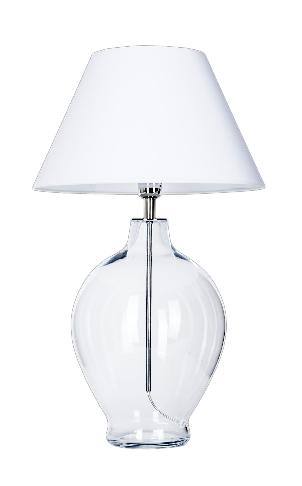 small white glass table lamp