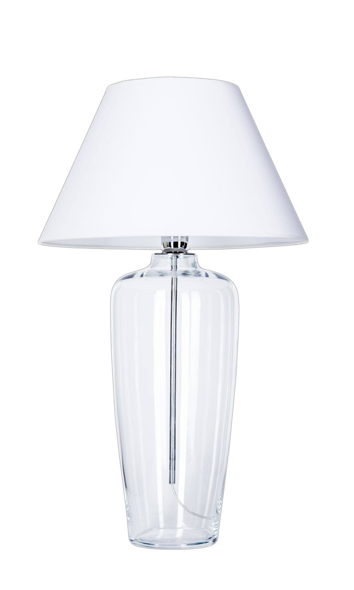 clear glass table lamp