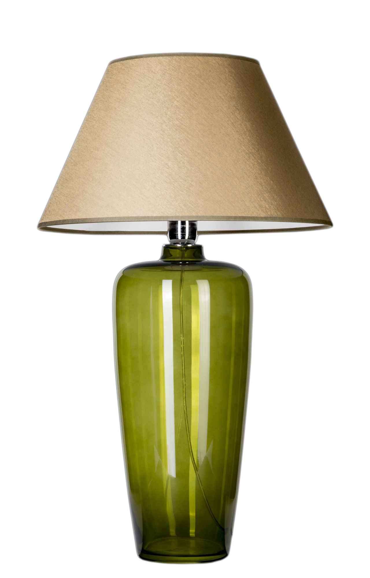 Green glass table lamp hot sale base