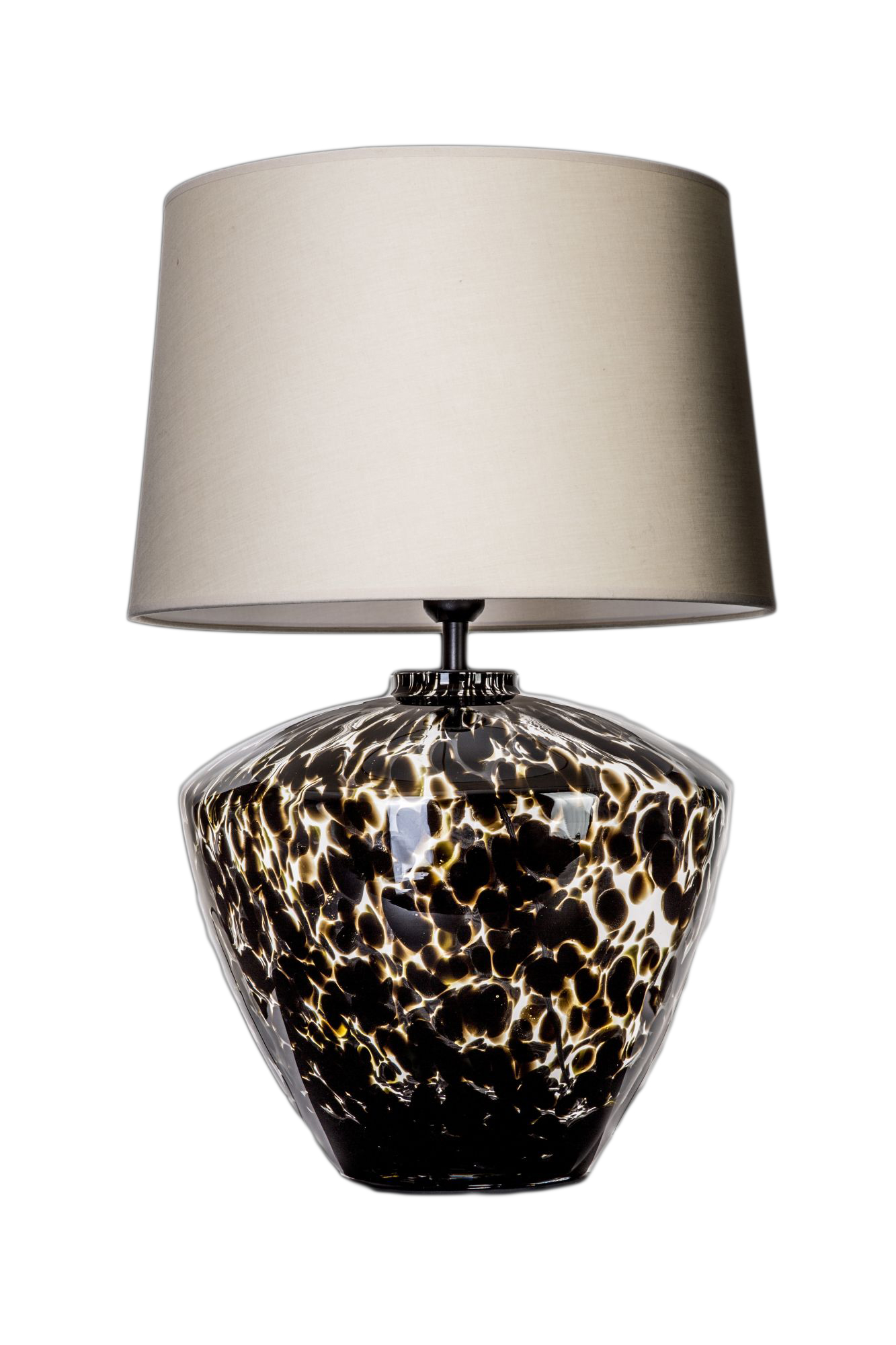 small black and gold lamp