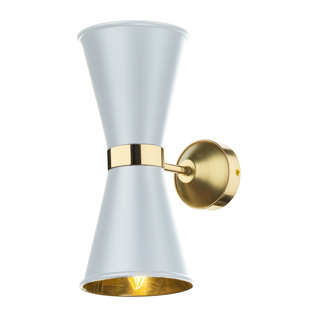 gold floor lamp white shade