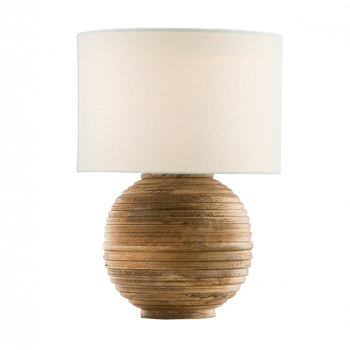 oak base table lamp