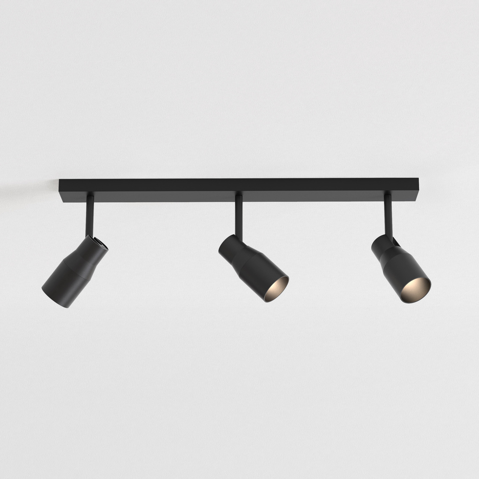 black ceiling spotlight bar