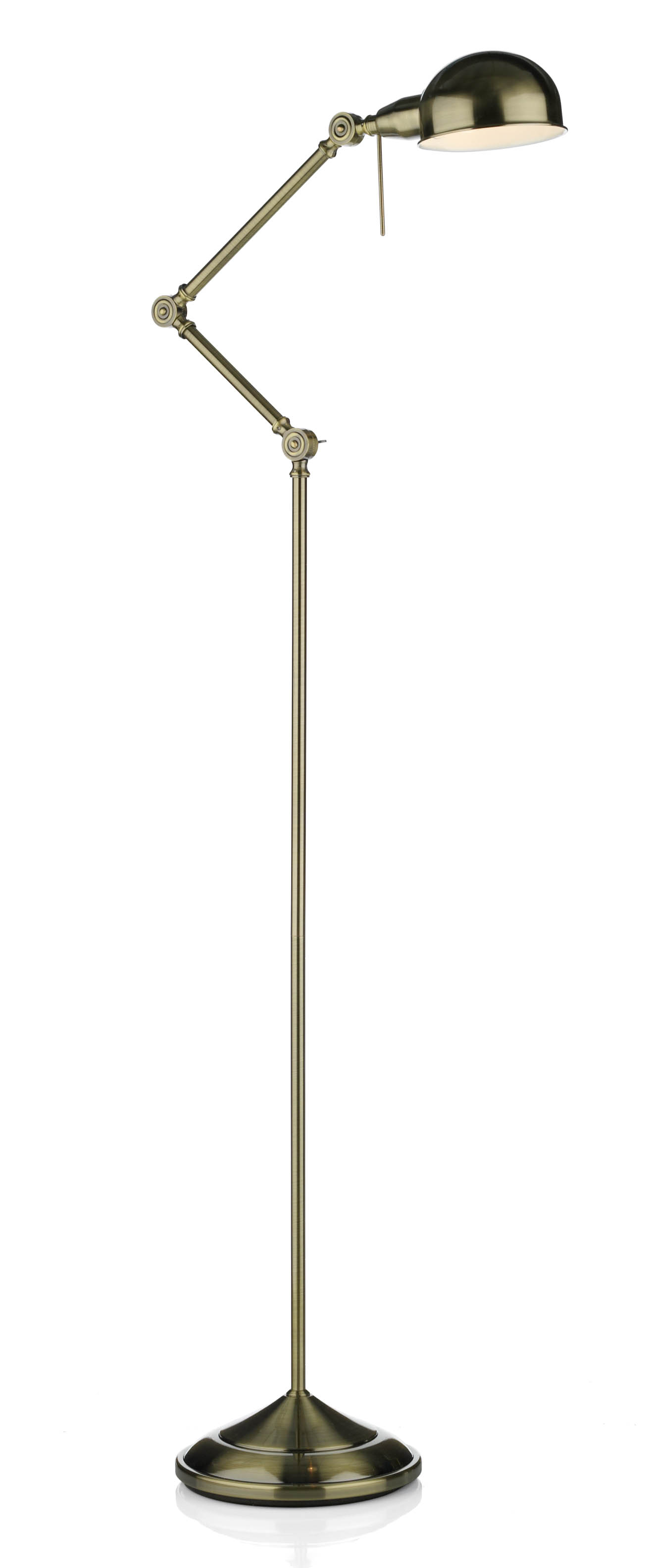 antique brass adjustable floor lamp