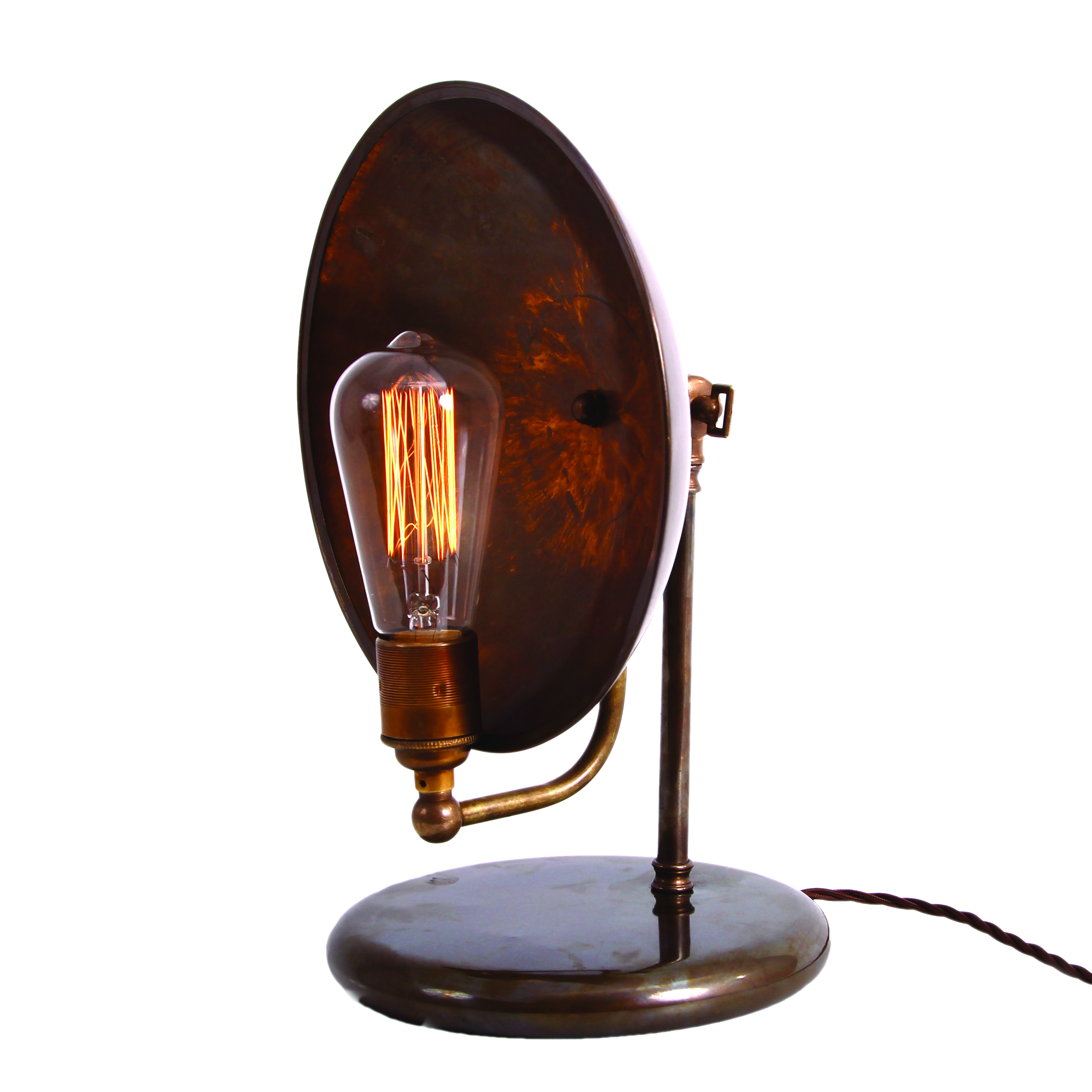 antique brass industrial table lamp